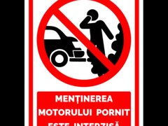 Indicator pentru mentinerea motorului pornit este interzisa